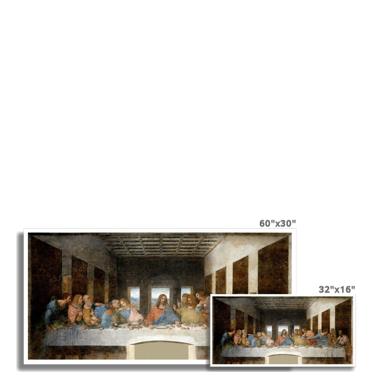 'The Last Supper', by Leonardo Da Vinci . Open Edition Fine Art Print. Art Gallery Historic Art Leonardo Da Vinci