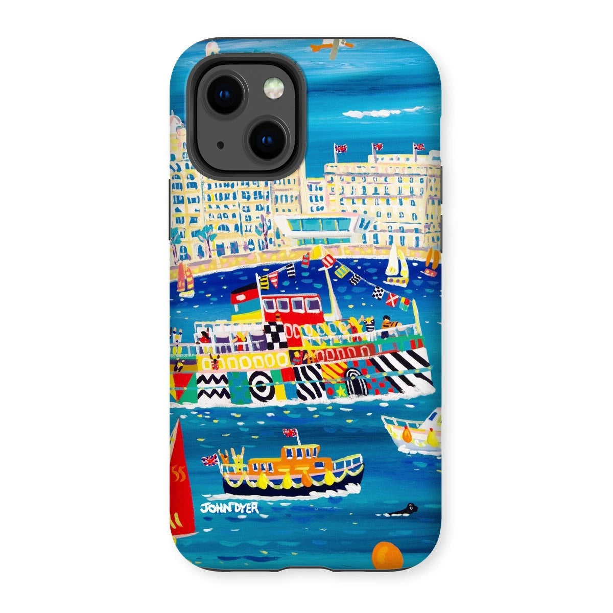 Tough Art Phone Case. Liverpool Mersey River Dazzle Ferry. Artist John Dyer. Cornwall Art Gallery John Dyer