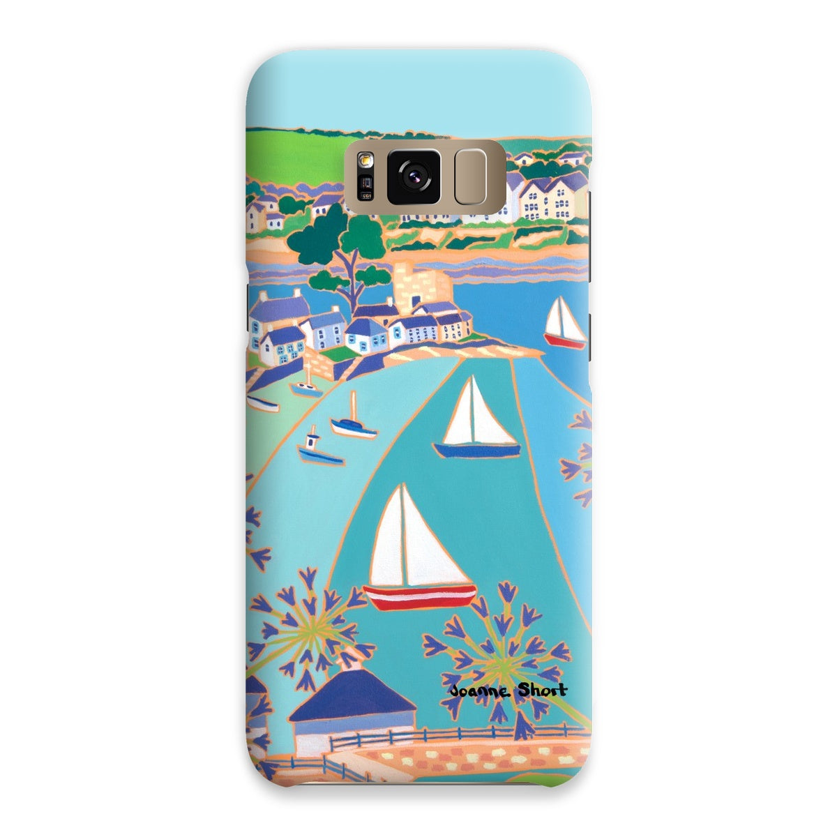 Snap Art Phone Case. Polruan & Fowey River. Artist Joanne Short. Cornwall Art Gallery