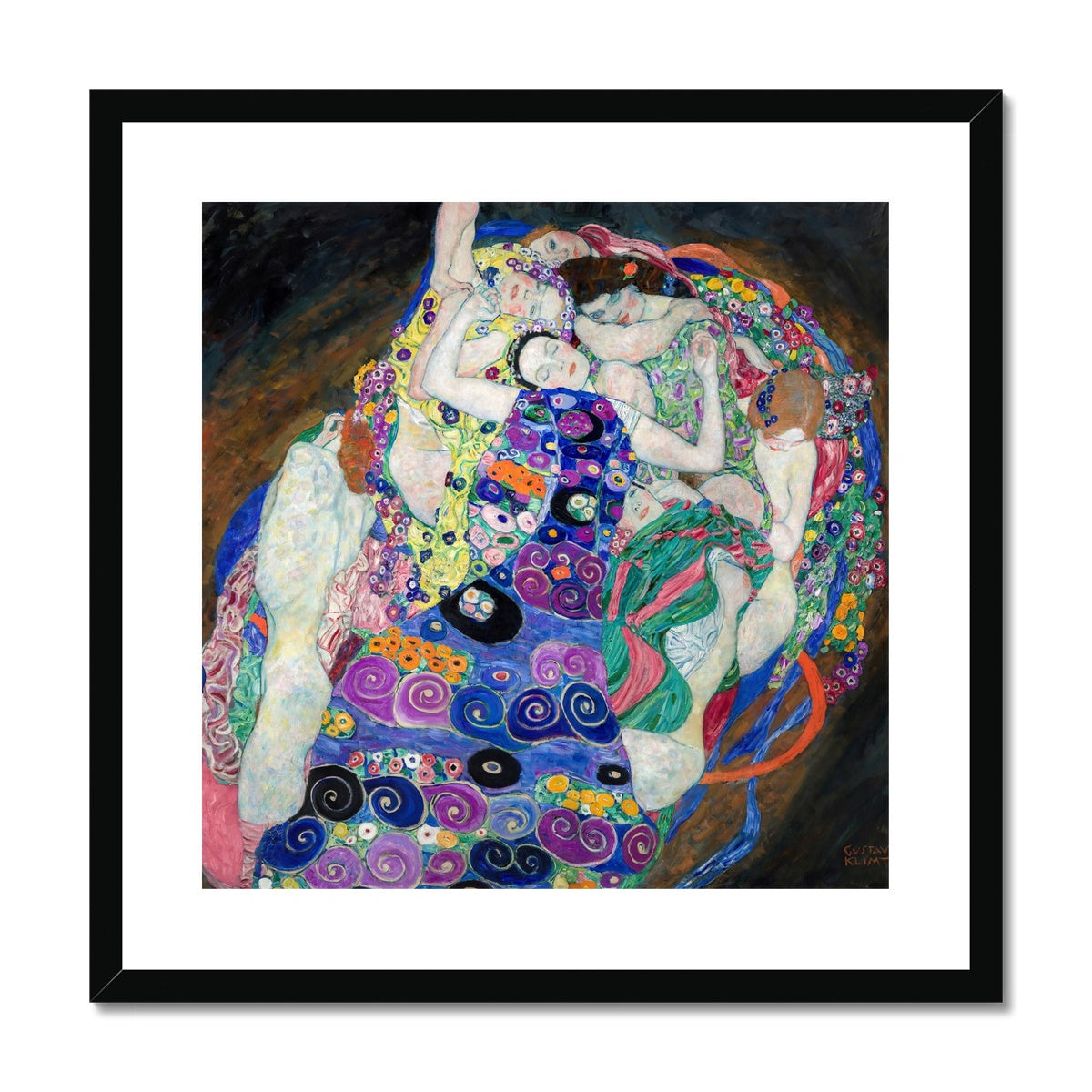Gustav Klimt Framed Open Edition Art Print. 'The Maiden'. Art Gallery Historic Art