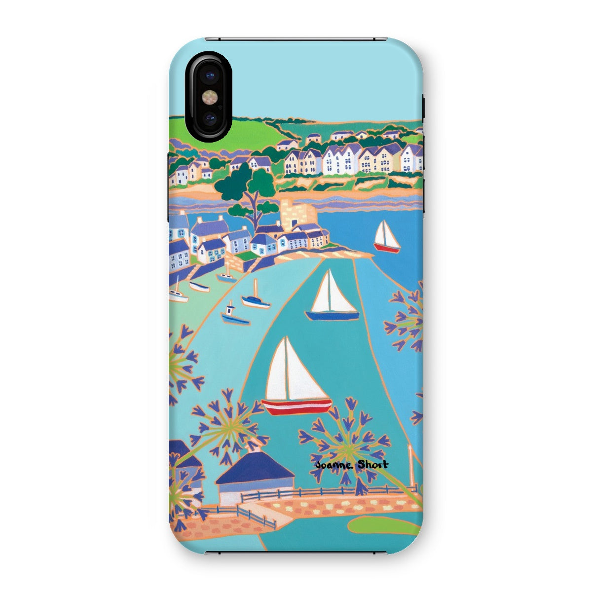 Snap Art Phone Case. Polruan & Fowey River. Artist Joanne Short. Cornwall Art Gallery