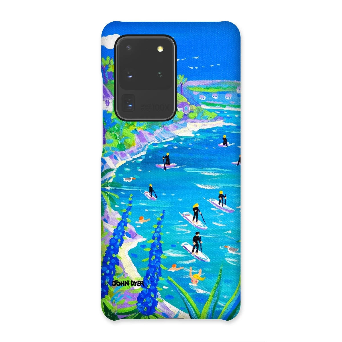 Snap Art Phone Case. SUP Paddleboarding, Gannel Estuary, Newquay. Artist John Dyer. Cornwall Art Gallery John Dyer