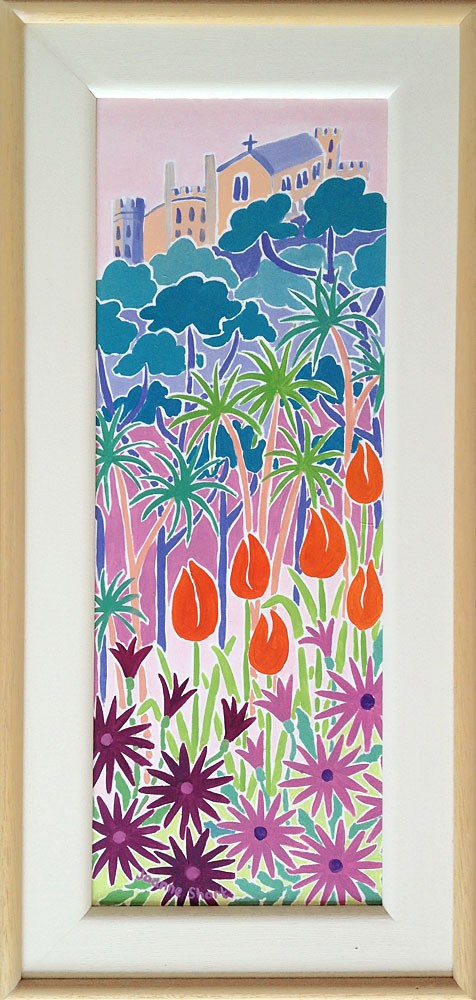 Original Painting by Joanne Short. A Gardener's Garden, St Michael's Mount, Cornwall.