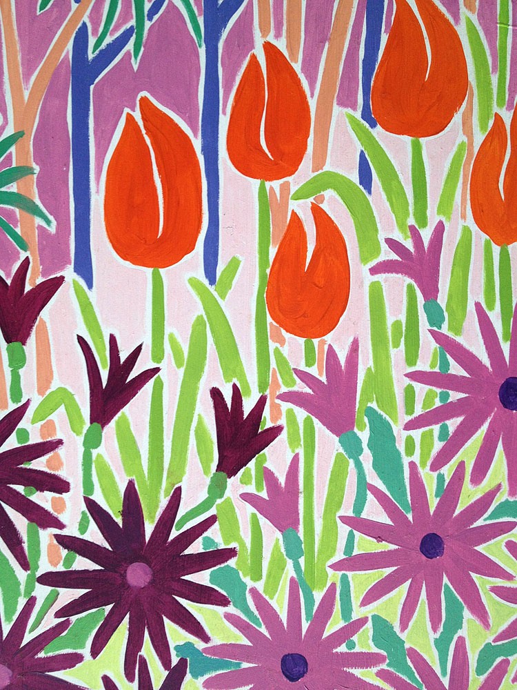 Original Painting by Joanne Short. A Gardener's Garden, St Michael's Mount, Cornwall.