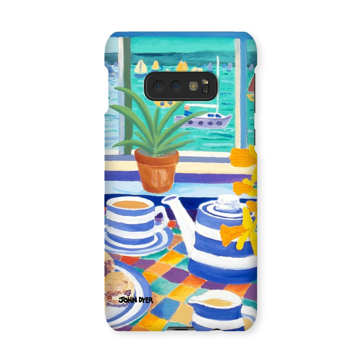 Snap Art Phone Case. Cornishware. Artist John Dyer. Cornwall Art Gallery John Dyer