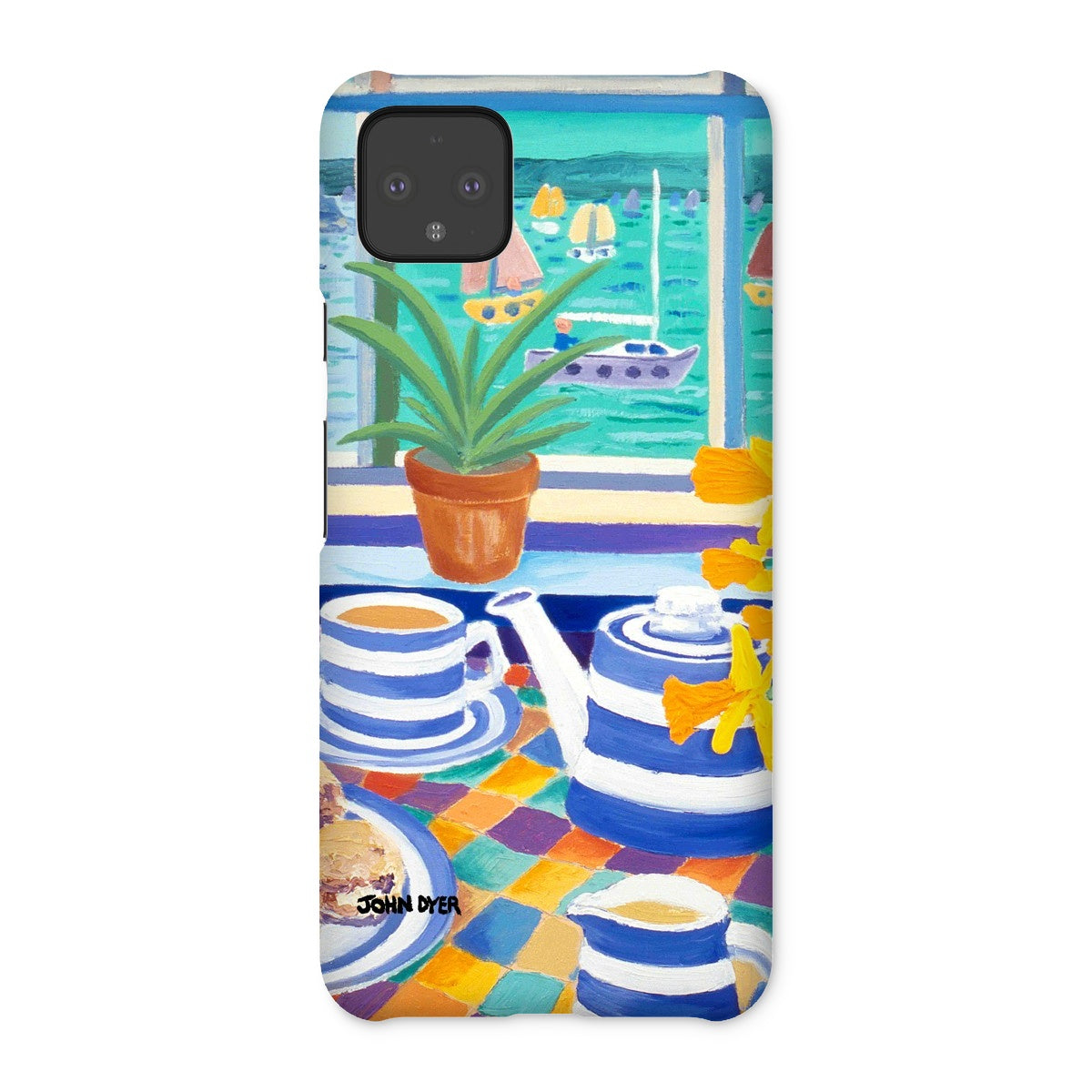 Snap Art Phone Case. Cornishware. Artist John Dyer. Cornwall Art Gallery