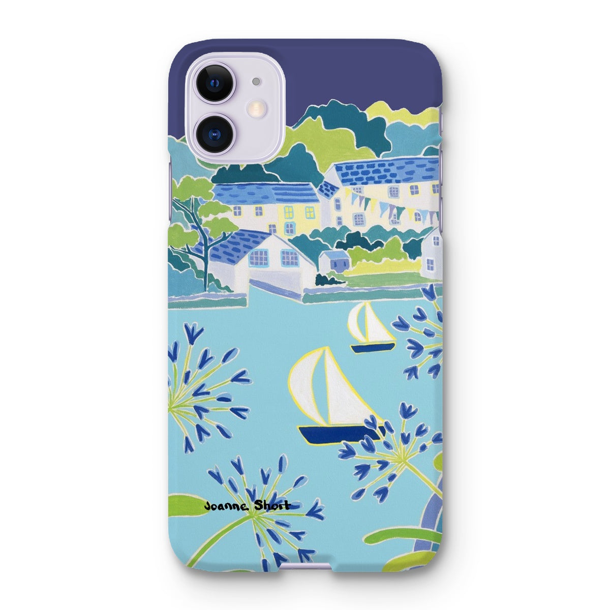 Snap Art Phone Case. Helford River & Village. Artist Joanne Short. Cornwall Art Gallery