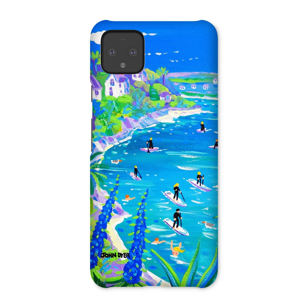 Snap Art Phone Case. SUP Paddleboarding, Gannel Estuary, Newquay. Artist John Dyer. Cornwall Art Gallery