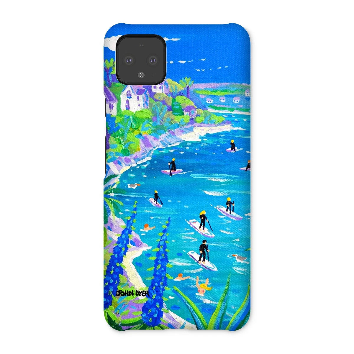 Snap Art Phone Case. SUP Paddleboarding, Gannel Estuary, Newquay. Artist John Dyer. Cornwall Art Gallery John Dyer