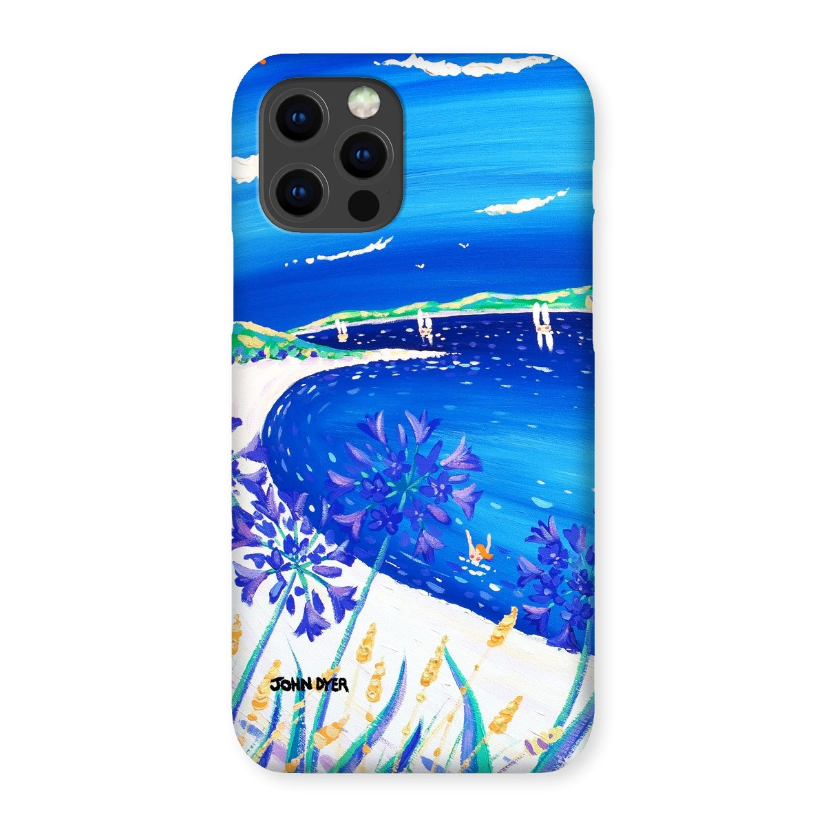 Snap Art Phone Case. Agapanthus Flowers, Tresco. Artist John Dyer. Cornwall Art Gallery.