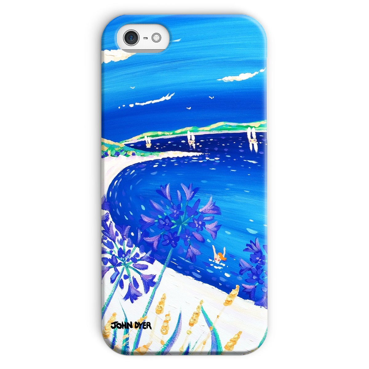 Snap Art Phone Case. Agapanthus Flowers, Tresco. Artist John Dyer. Cornwall Art Gallery.