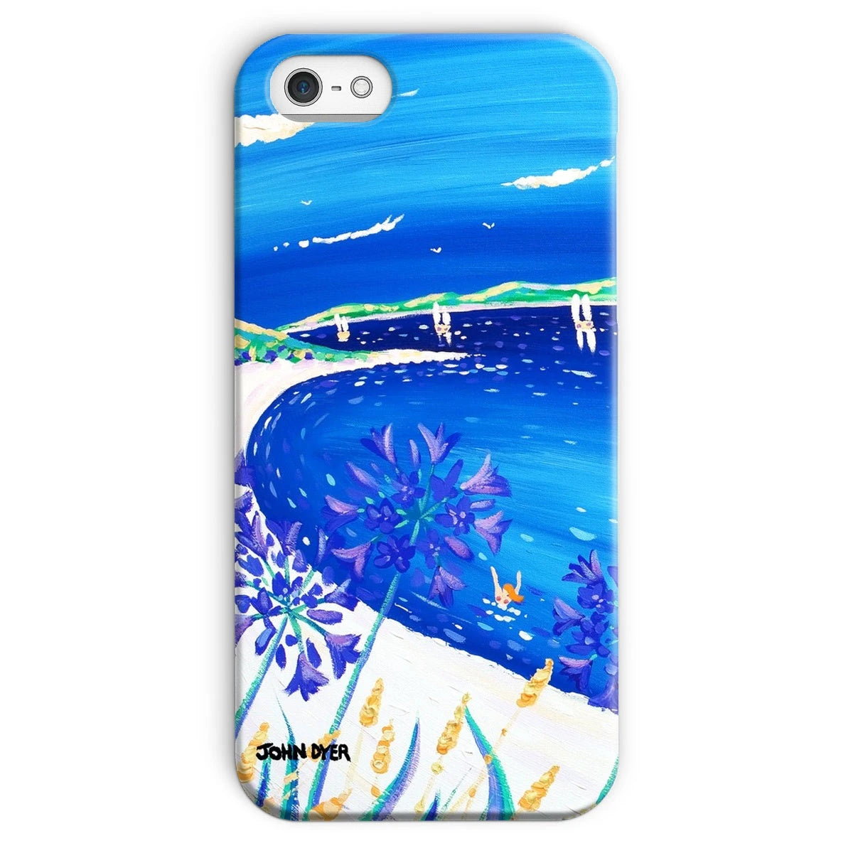 Snap Art Phone Case. Agapanthus Flowers, Tresco. Artist John Dyer. Cornwall Art Gallery. John Dyer
