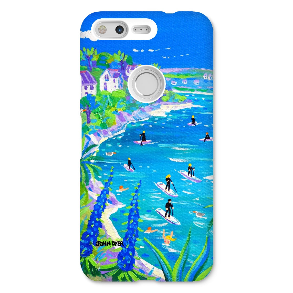 Snap Art Phone Case. SUP Paddleboarding, Gannel Estuary, Newquay. Artist John Dyer. Cornwall Art Gallery