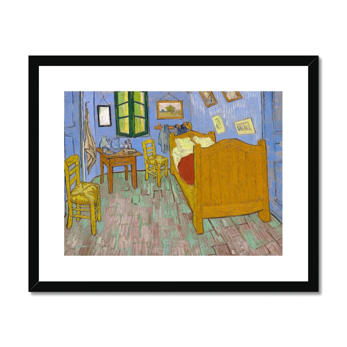 Vincent Van Gogh Framed Open Edition Art Print. 'The Bedroom'. Art Gallery Historic Art Vincent Van Gogh