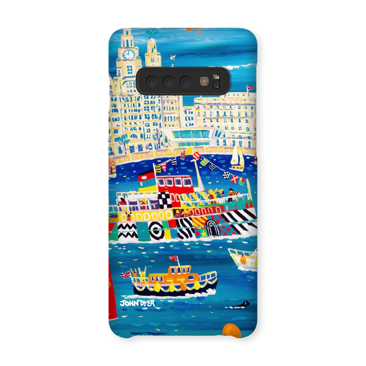 Snap Art Phone Case. Liverpool Mersey River Dazzle Ferry. Artist John Dyer. Cornwall Art Gallery