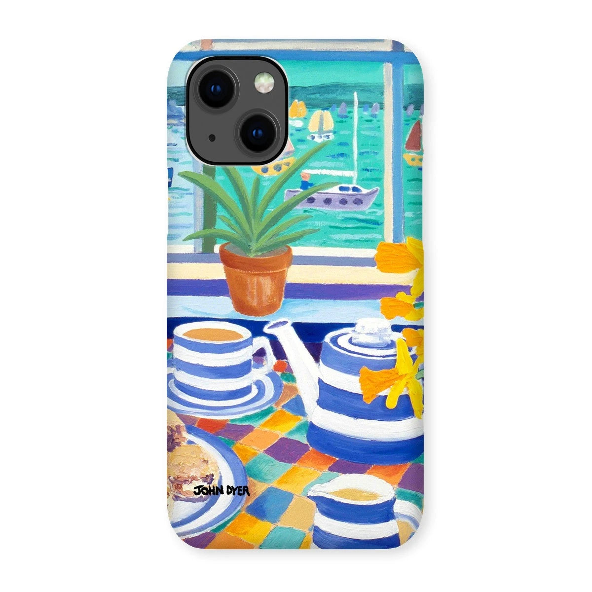 Snap Art Phone Case. Cornishware. Artist John Dyer. Cornwall Art Gallery John Dyer