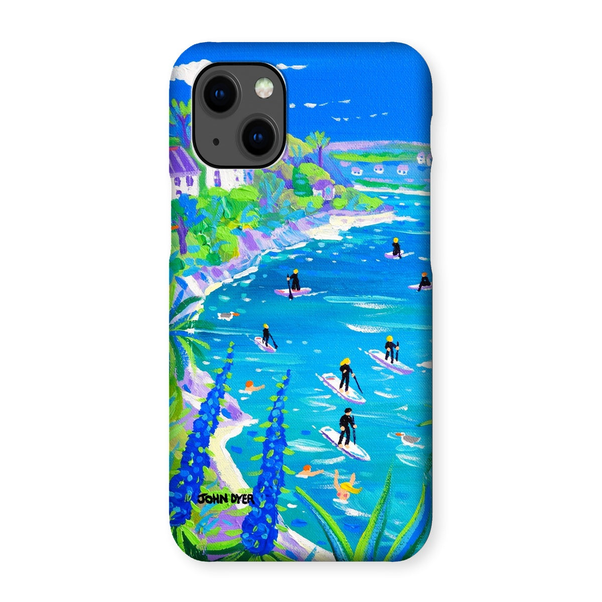 Snap Art Phone Case. SUP Paddleboarding, Gannel Estuary, Newquay. Artist John Dyer. Cornwall Art Gallery