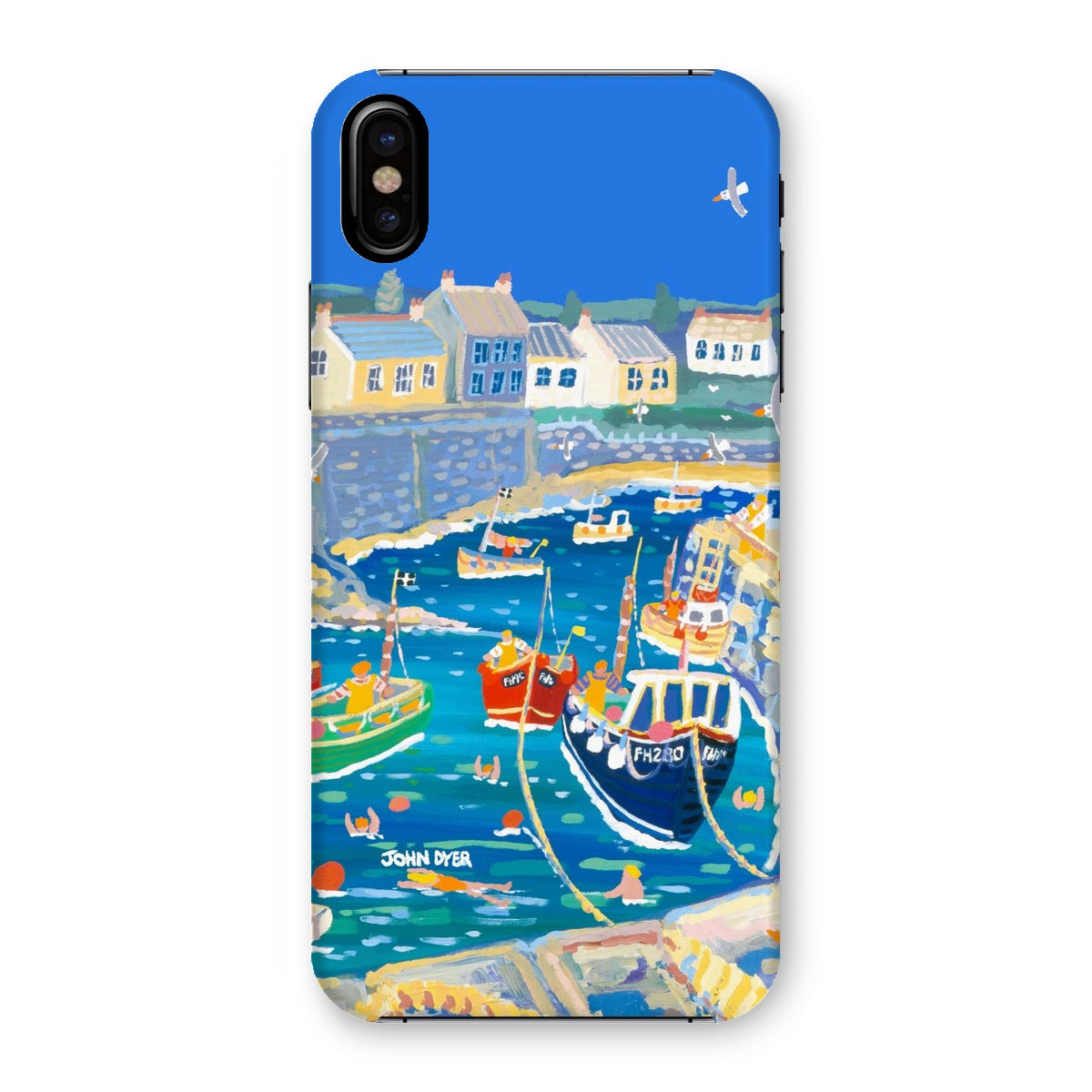Snap Art Phone Case. Coverack Harbour. Artist John Dyer. Cornwall Art Gallery