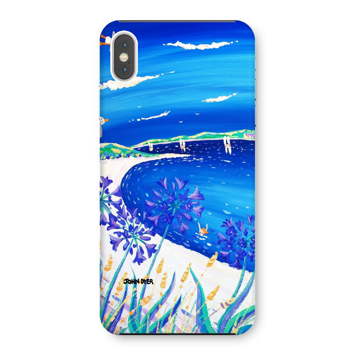 Snap Art Phone Case. Agapanthus Flowers, Tresco. Artist John Dyer. Cornwall Art Gallery.
