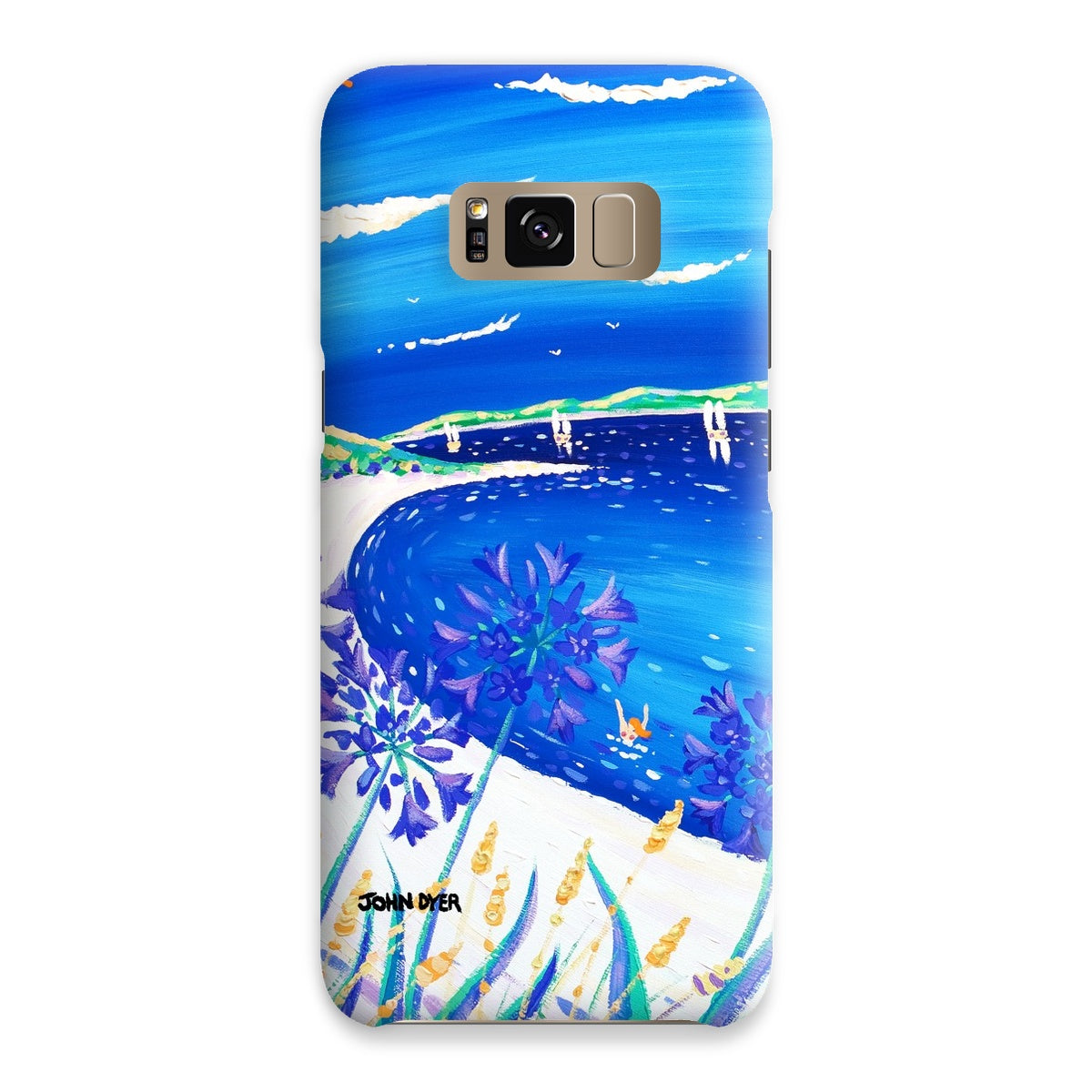 Snap Art Phone Case. Agapanthus Flowers, Tresco. Artist John Dyer. Cornwall Art Gallery.