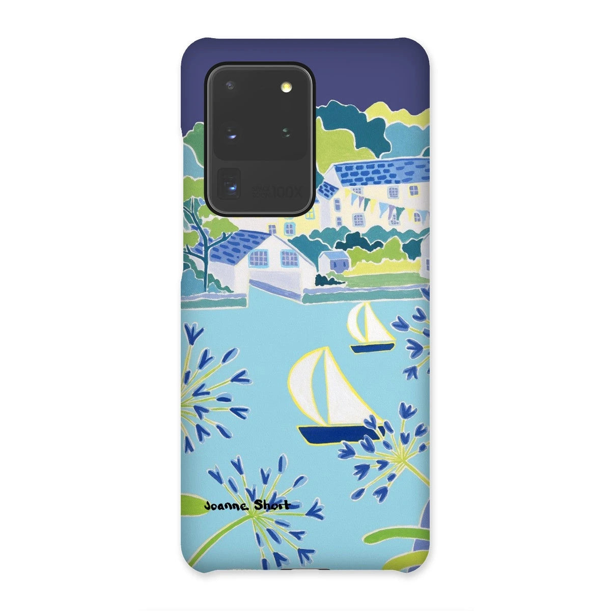 Snap Art Phone Case. Helford River & Village. Artist Joanne Short. Cornwall Art Gallery Joanne Short