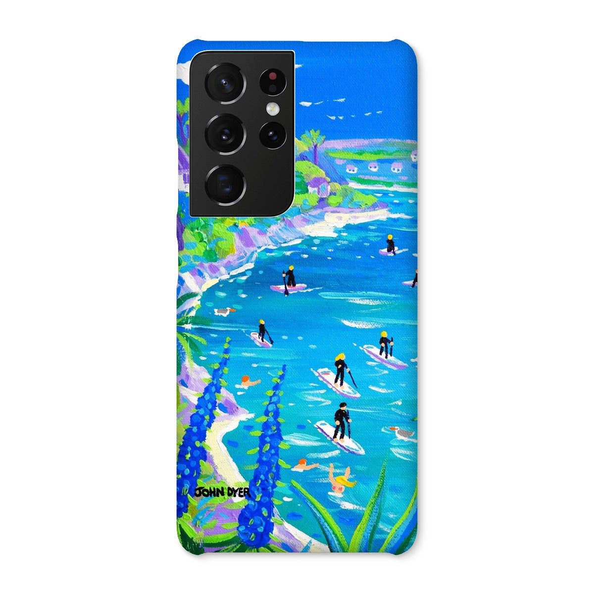 Snap Art Phone Case. SUP Paddleboarding, Gannel Estuary, Newquay. Artist John Dyer. Cornwall Art Gallery