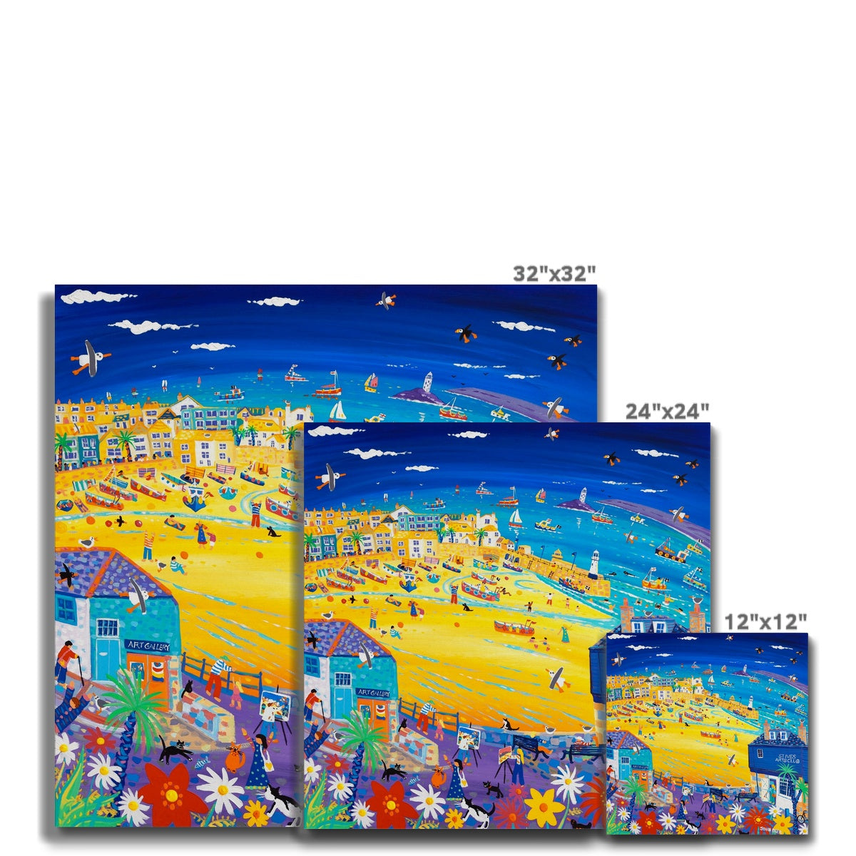'Arty St Ives', Canvas Art Print by John Dyer