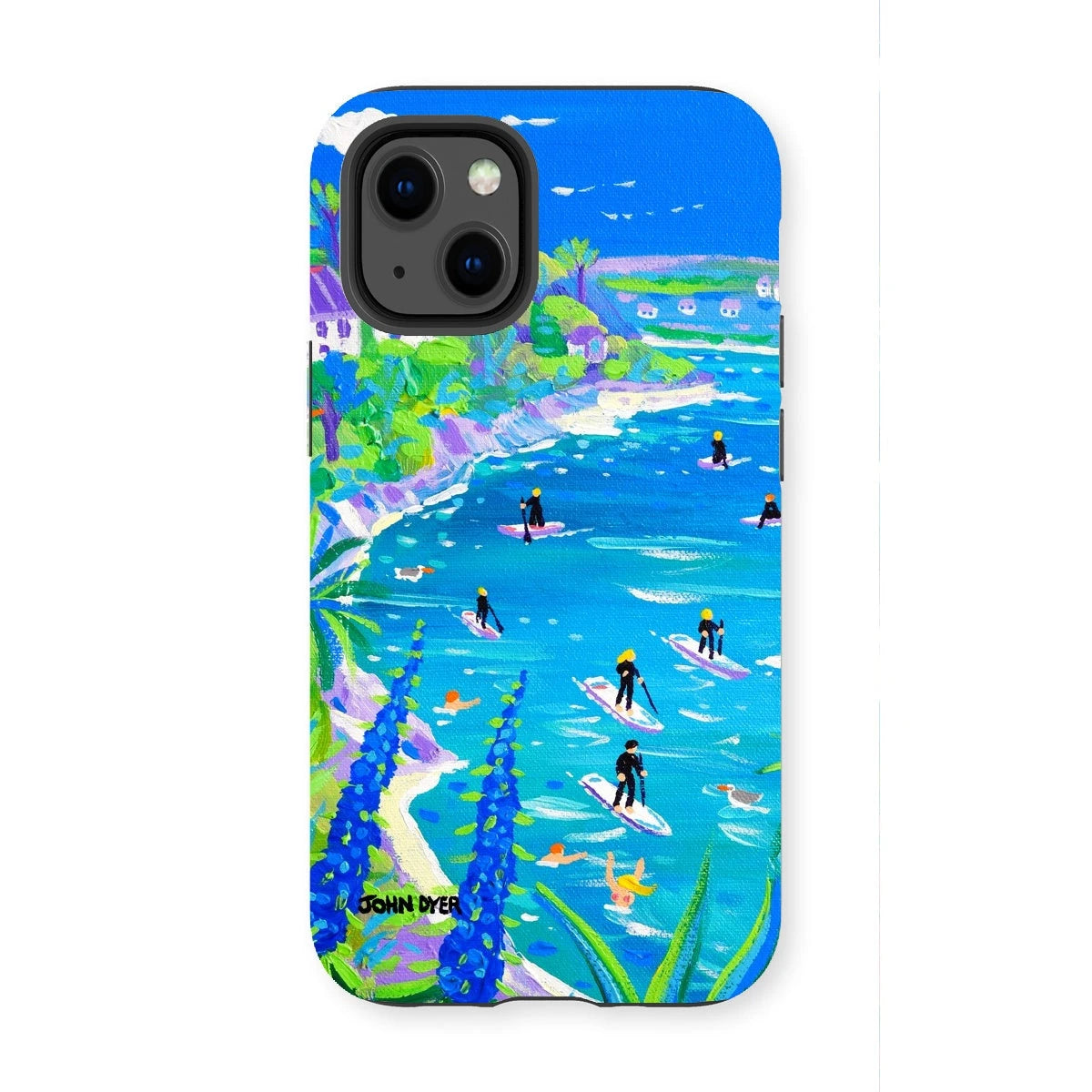 Tough Art Phone Case. SUP Paddleboarding, Gannel Estuary, Newquay. Artist John Dyer. Cornwall Art Gallery John Dyer
