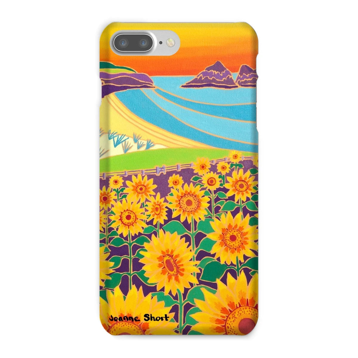 Snap Art Phone Case. Sunflowers, Holywell Bay. Artist Joanne Short. Cornwall Art Gallery Joanne Short