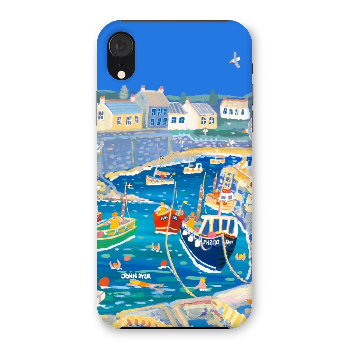 Snap Art Phone Case. Coverack Harbour. Artist John Dyer. Cornwall Art Gallery