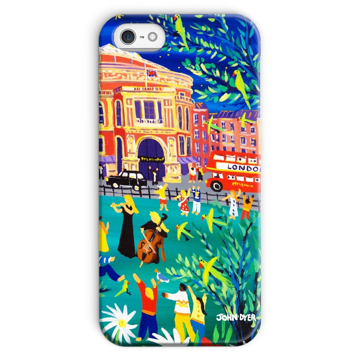 Snap Art Phone Case. Royal Albert Hall, Hyde park, London. Musicians. Artist John Dyer. Cornwall Art Gallery