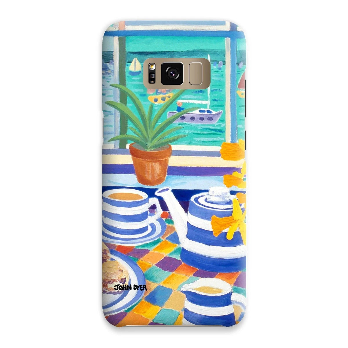 Snap Art Phone Case. Cornishware. Artist John Dyer. Cornwall Art Gallery John Dyer