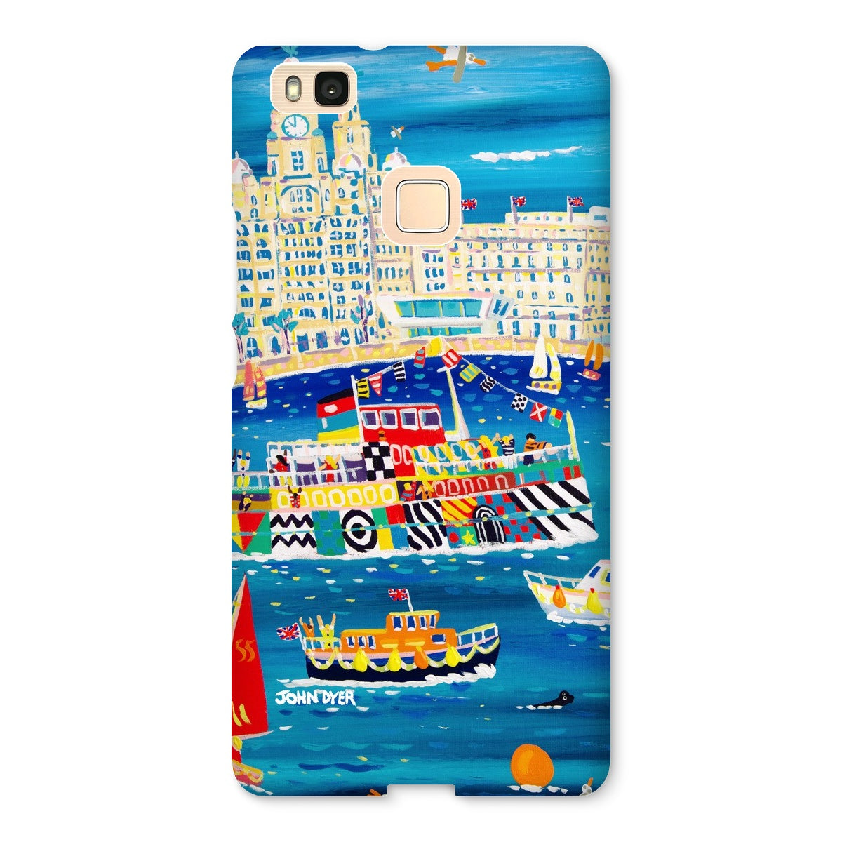 Snap Art Phone Case. Liverpool Mersey River Dazzle Ferry. Artist John Dyer. Cornwall Art Gallery