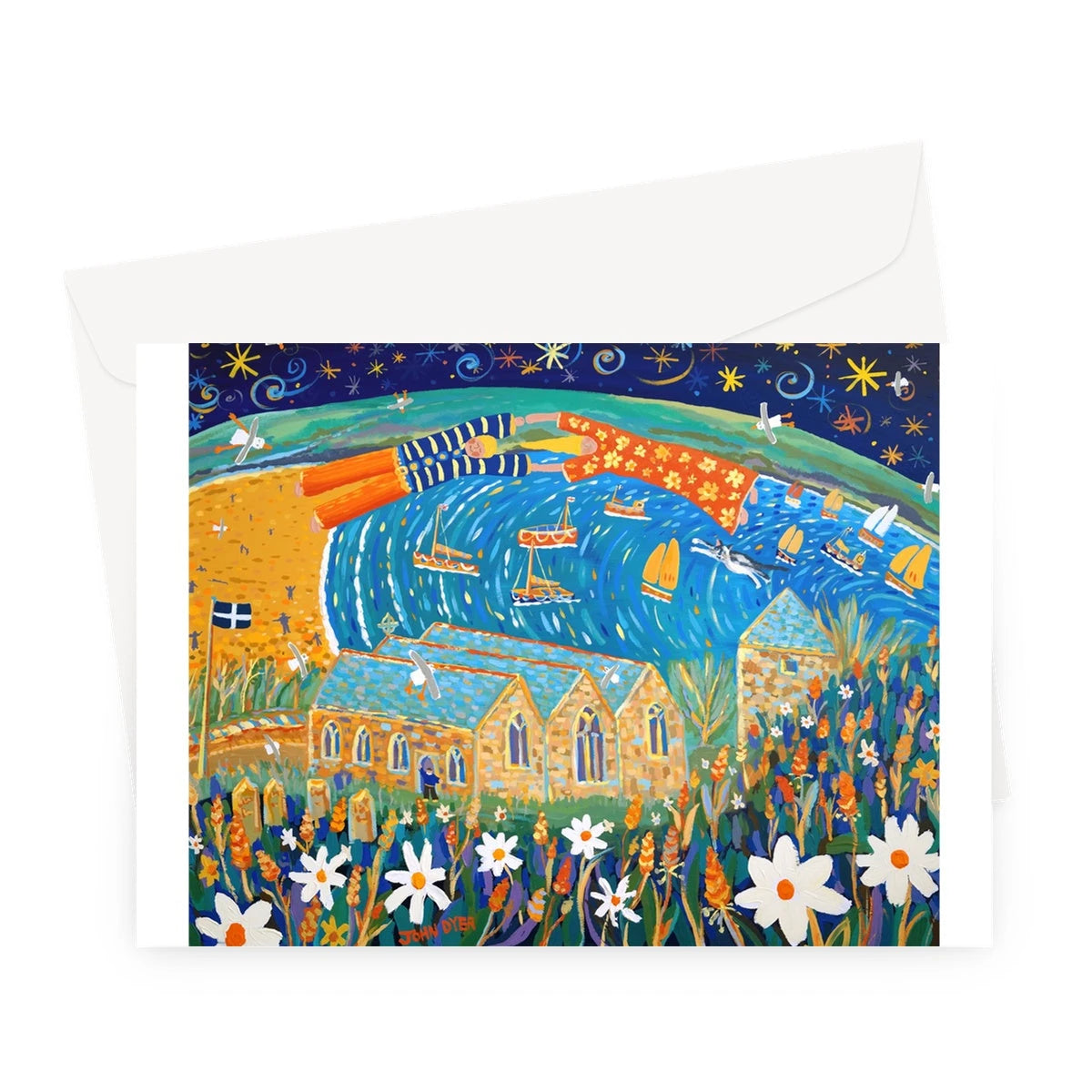 Love Story, Gunwalloe, Church Cove, Cornwall - John Dyer Greeting Card John Dyer