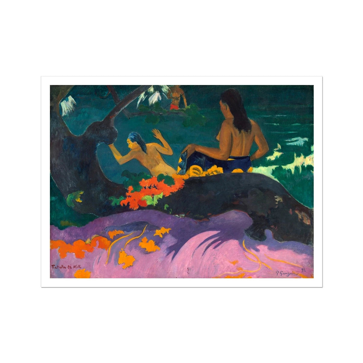 'Fatata te Miti', By The Sea, by Paul Gauguin. Open Edition Fine Art Print. Historic Art Paul Gauguin