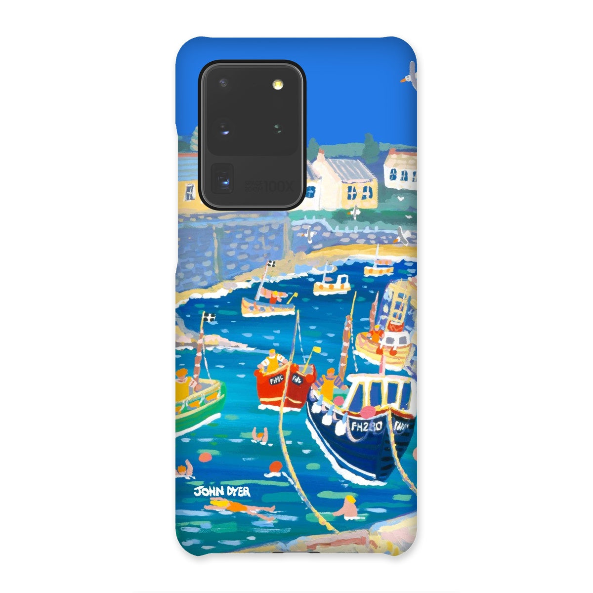 Snap Art Phone Case. Coverack Harbour. Artist John Dyer. Cornwall Art Gallery