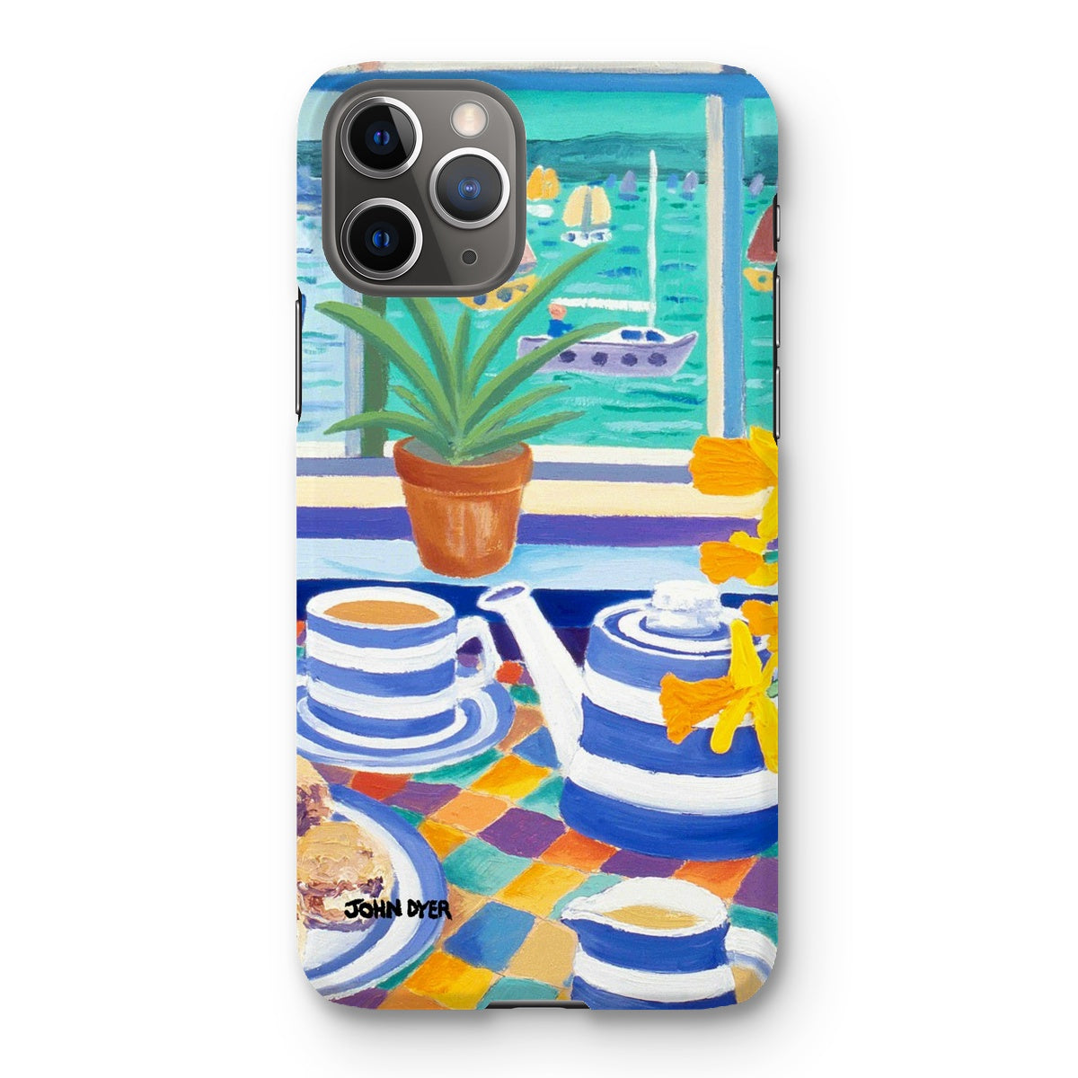 Snap Art Phone Case. Cornishware. Artist John Dyer. Cornwall Art Gallery