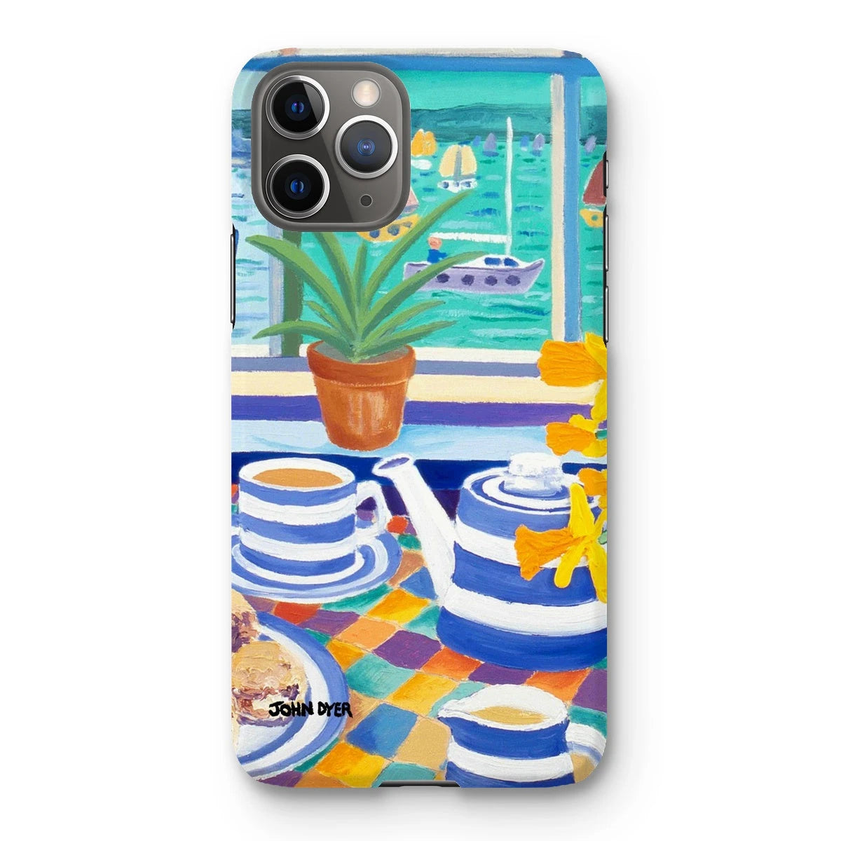 Snap Art Phone Case. Cornishware. Artist John Dyer. Cornwall Art Gallery John Dyer