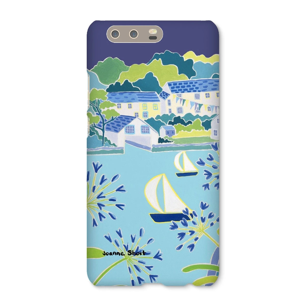 Snap Art Phone Case. Helford River & Village. Artist Joanne Short. Cornwall Art Gallery Joanne Short