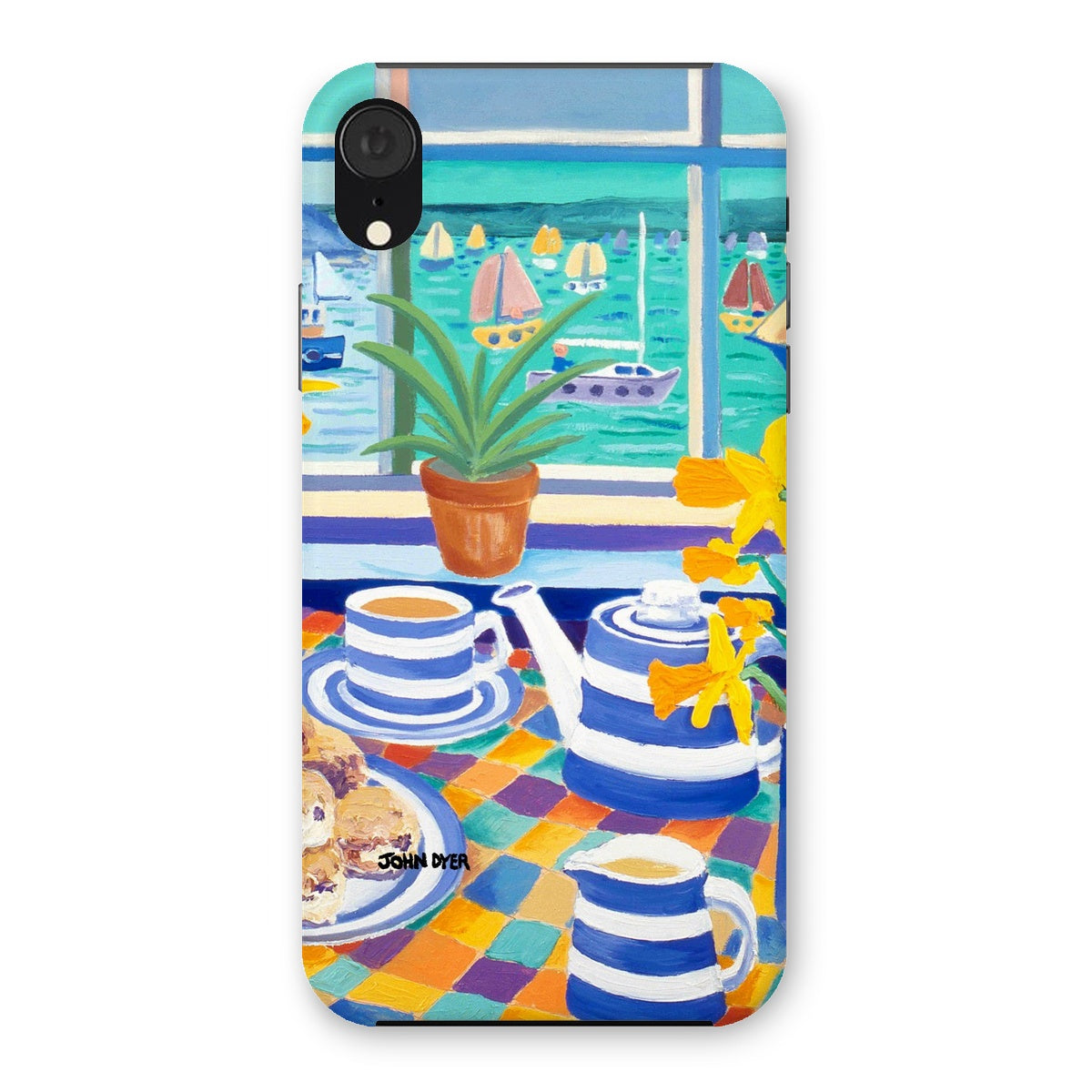 Snap Art Phone Case. Cornishware. Artist John Dyer. Cornwall Art Gallery