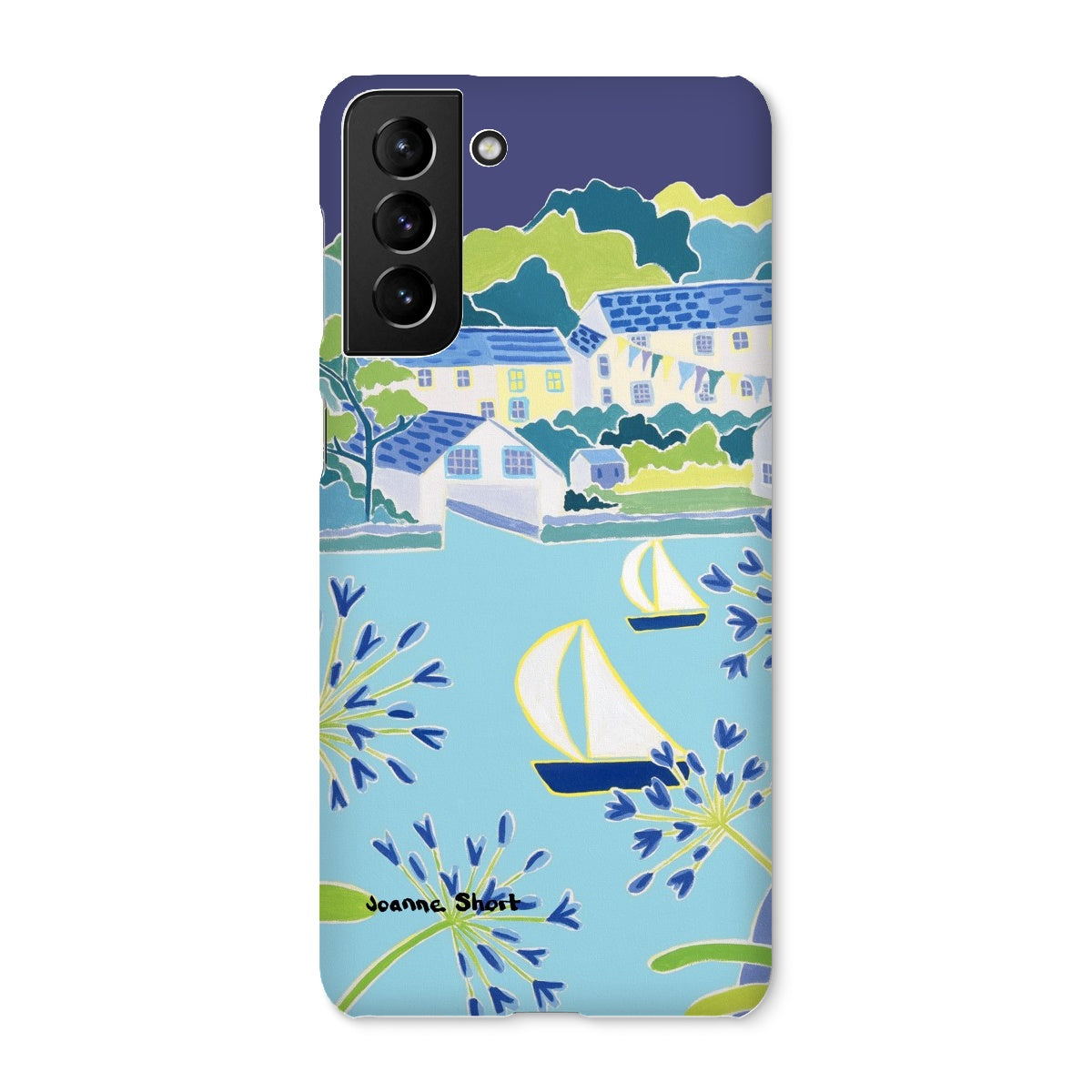 Snap Art Phone Case. Helford River & Village. Artist Joanne Short. Cornwall Art Gallery