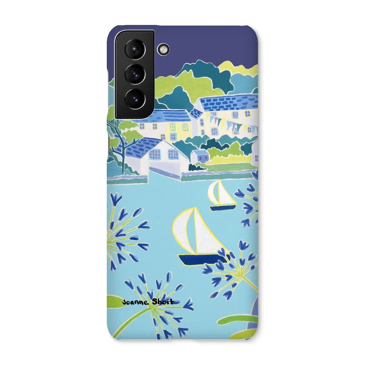 Snap Art Phone Case. Helford River & Village. Artist Joanne Short. Cornwall Art Gallery Joanne Short