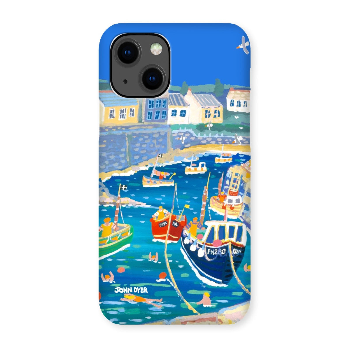 Snap Art Phone Case. Coverack Harbour. Artist John Dyer. Cornwall Art Gallery