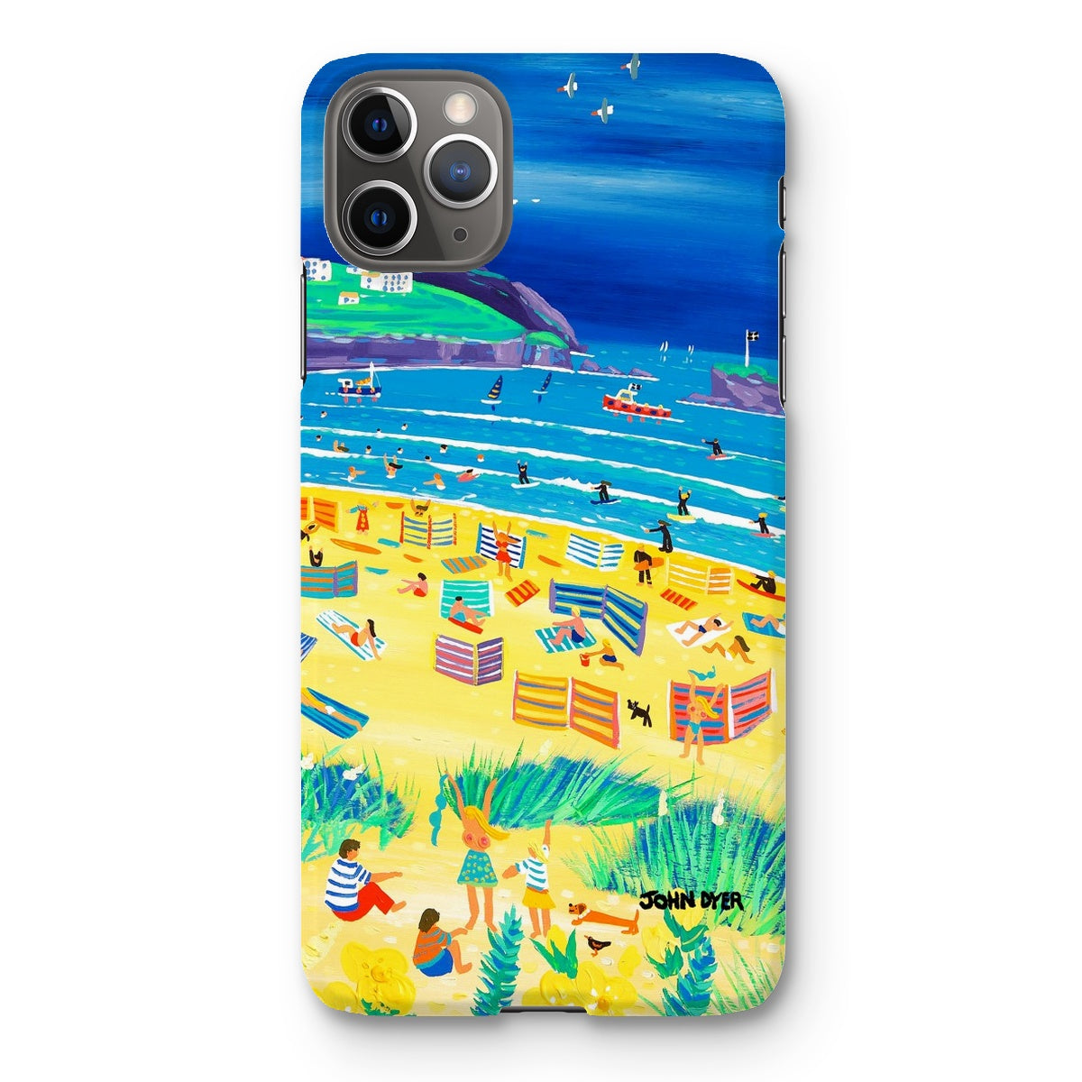 Snap Art Phone Case. Perranporth Beach. Artist John Dyer. Cornwall Art Gallery