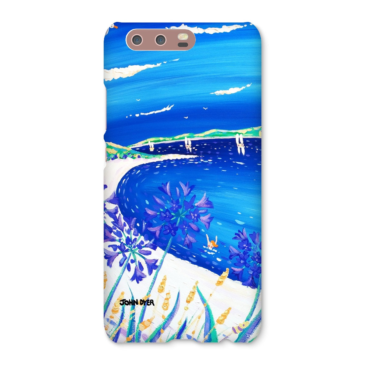 Snap Art Phone Case. Agapanthus Flowers, Tresco. Artist John Dyer. Cornwall Art Gallery.