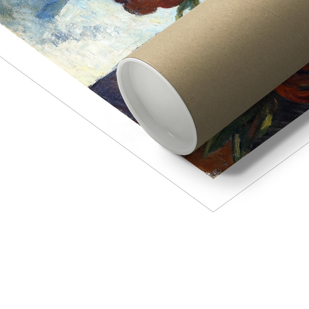 'Still Life with Peonies' Still Life by Paul Gaugin. Open Edition Fine Art Print. Historic Art