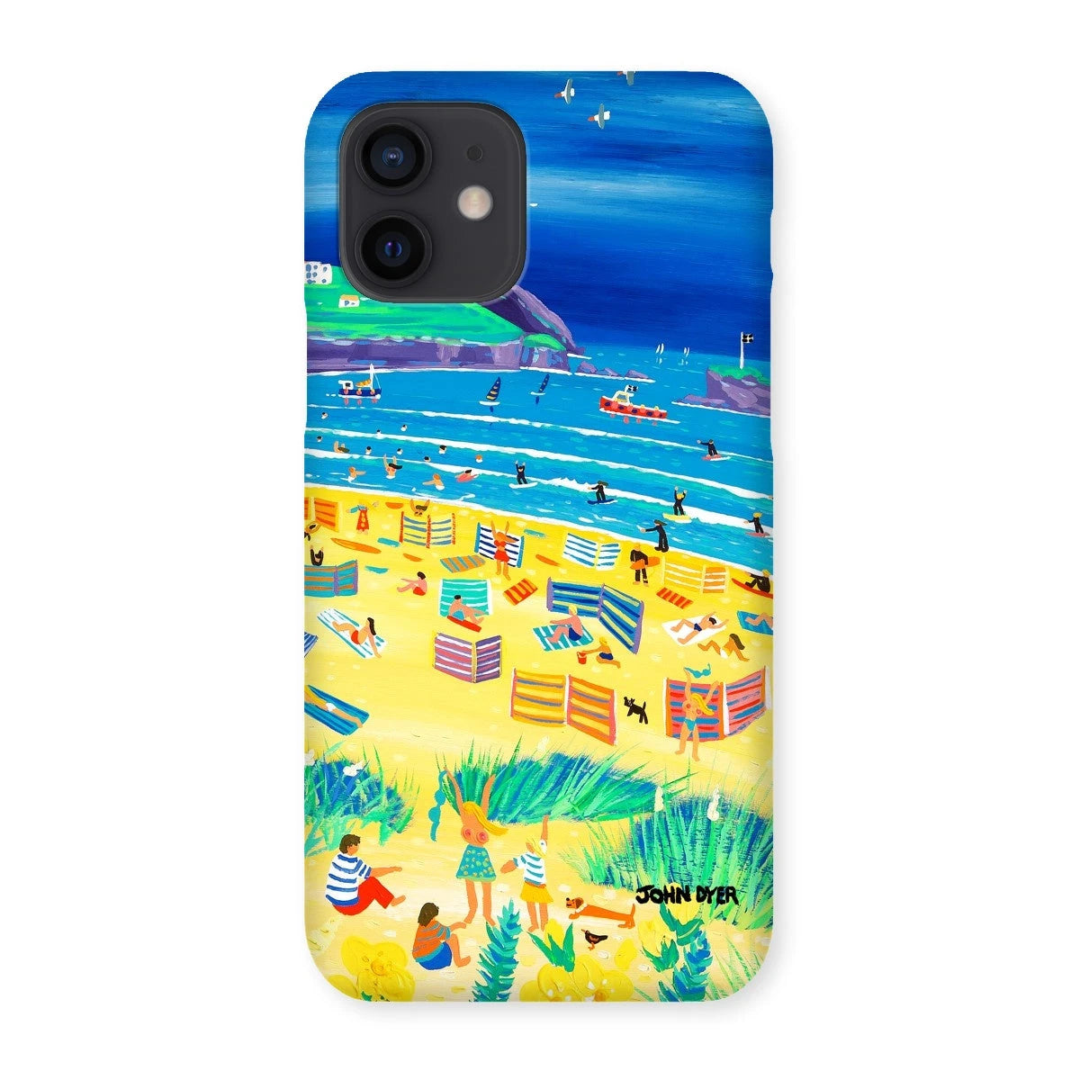 Snap Art Phone Case. Perranporth Beach. Artist John Dyer. Cornwall Art Gallery John Dyer