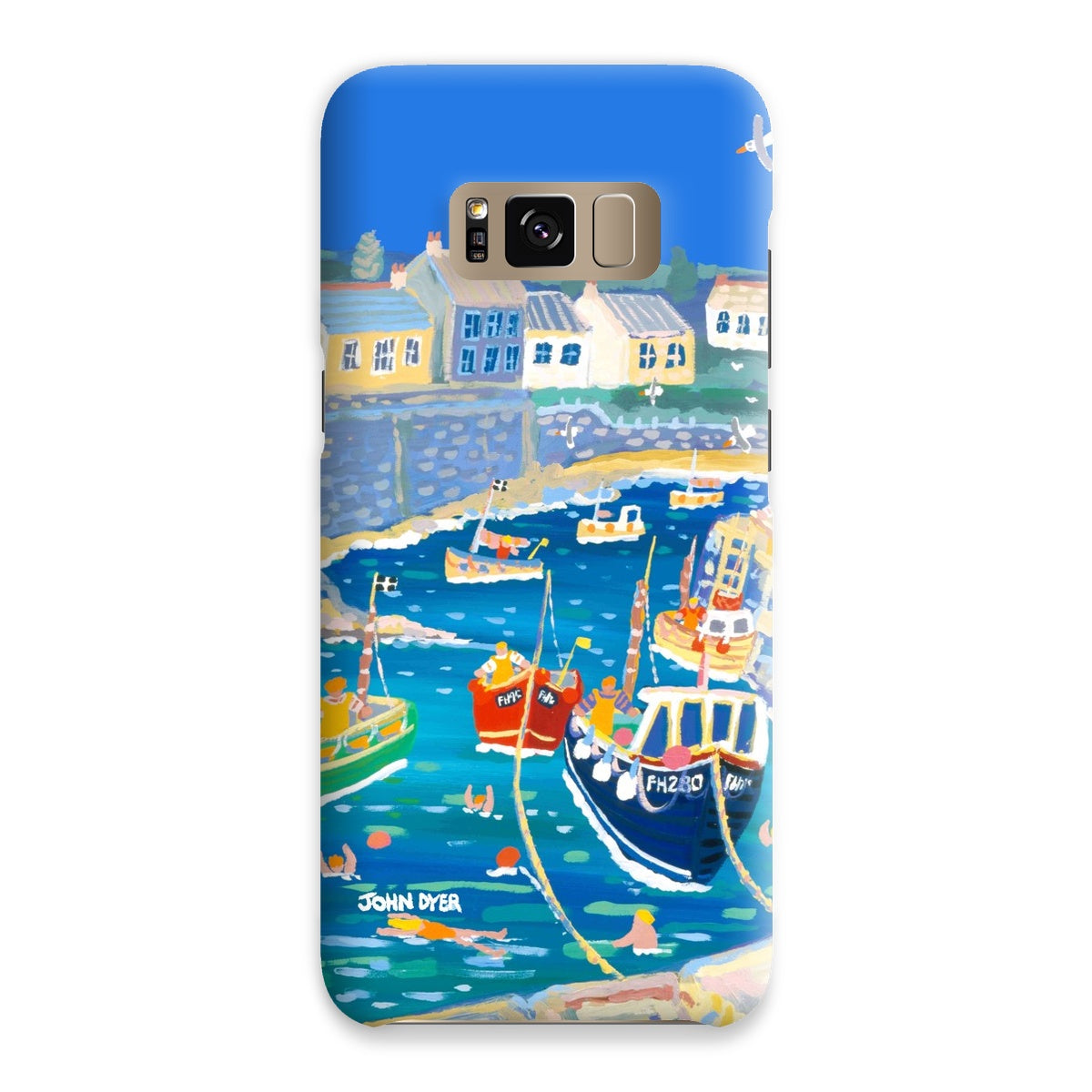 Snap Art Phone Case. Coverack Harbour. Artist John Dyer. Cornwall Art Gallery
