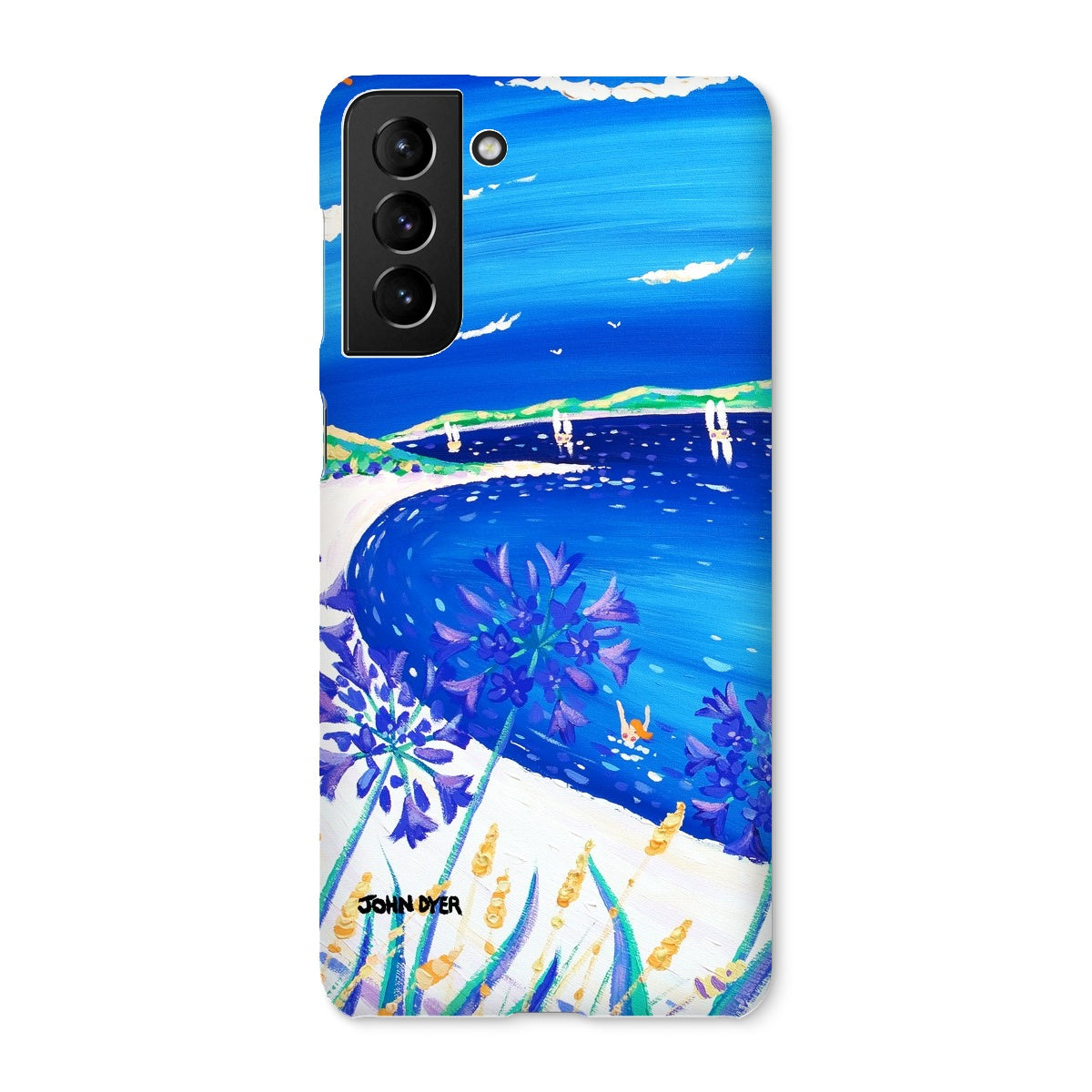 Snap Art Phone Case. Agapanthus Flowers, Tresco. Artist John Dyer. Cornwall Art Gallery.