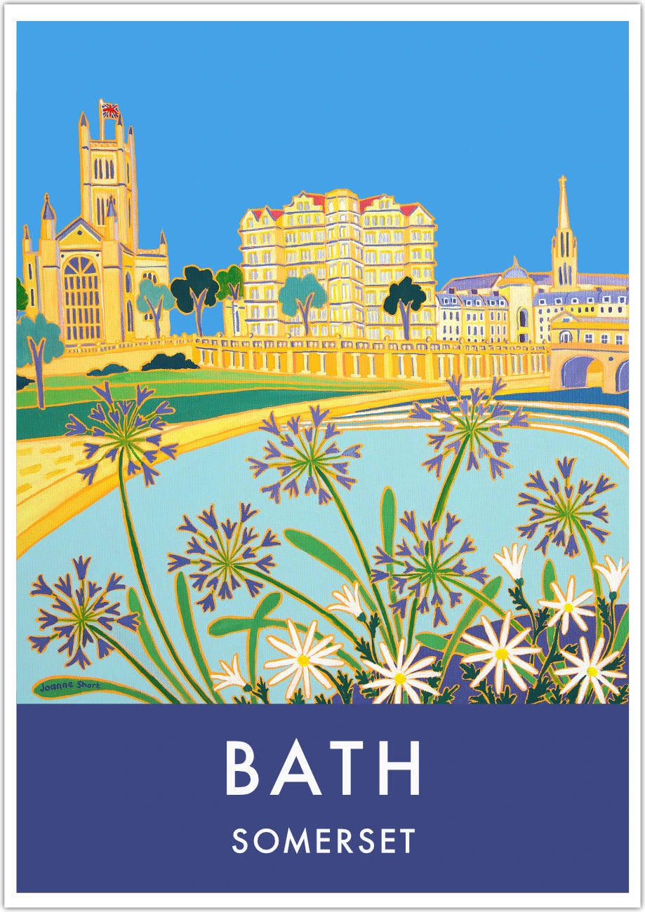 Vintage Style Travel Wall Art Poster Print by Joanne Short of Bath, Somerset Joanne Short